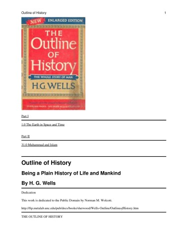 Book cover for Outline of History