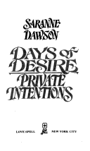 Book cover for Days of Desire, Private Intentions