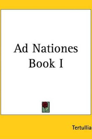 Cover of Ad Nationes Book I