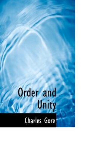 Cover of Order and Unity