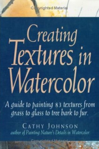 Cover of Creating Textures in Watercolour