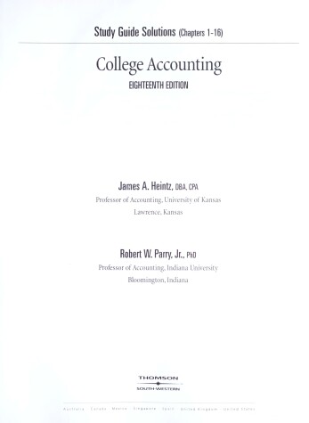 Book cover for SG Sol 1-16 - College Acctng