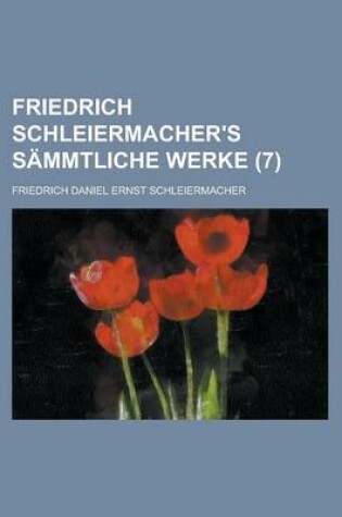 Cover of Friedrich Schleiermacher's Sammtliche Werke (7)