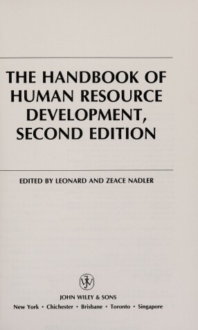 Book cover for The Handbook of Human Resource Development