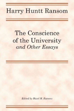 Cover of The Conscience of the University, and Other Essays