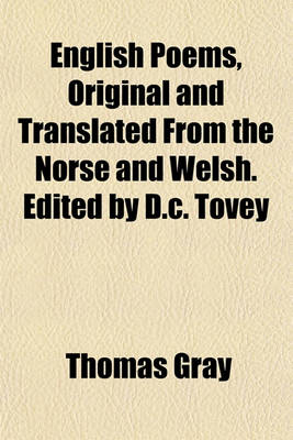 Book cover for English Poems, Original and Translated from the Norse and Welsh. Edited by D.C. Tovey