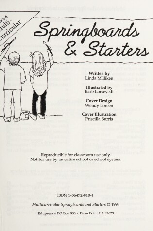 Cover of Multicurricular Springboards & Starters