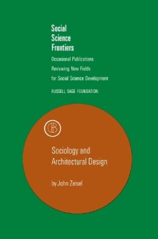 Cover of Sociology and Architectural Design