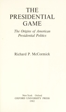 Cover of The Presidential Game