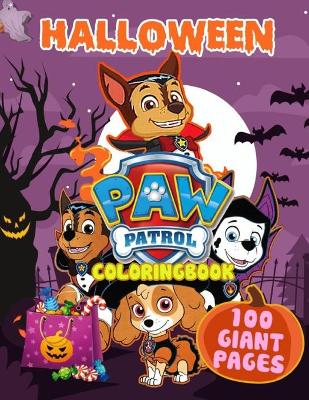 Book cover for Paw Patrol Halloween Coloring Book