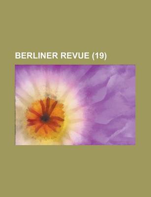 Book cover for Berliner Revue (19)