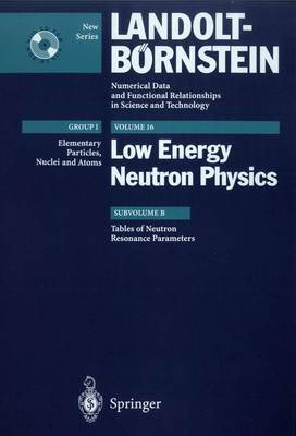 Book cover for Tables of Neutron Resonance Parameters