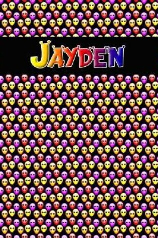 Cover of 120 Page Handwriting Practice Book with Colorful Alien Cover Jayden