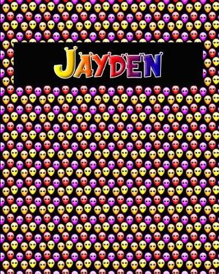 Book cover for 120 Page Handwriting Practice Book with Colorful Alien Cover Jayden