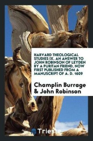 Cover of Harvard Theological Studies