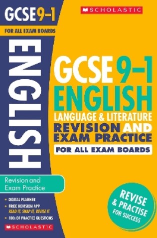 Cover of English Language and Literature Revision and Exam Practice Book for All Boards