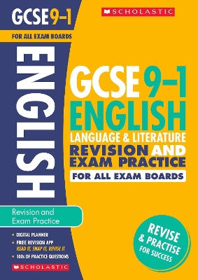 Cover of English Language and Literature Revision and Exam Practice Book for All Boards