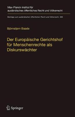 Cover of Der Europaische Gerichtshof Fur Menschenrechte ALS Diskurswachter