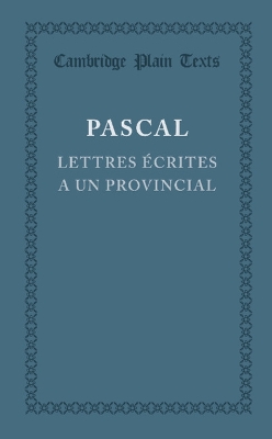 Cover of Lettres ecrites a un provincial