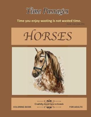 Book cover for Horses Coloring Book for Adults