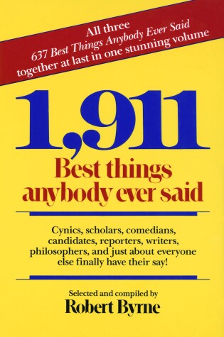 Cover of 1,911 Best Things Anybody Ever Said