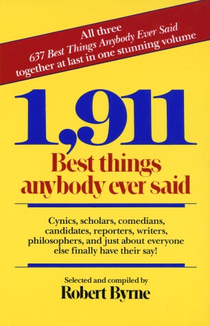 Book cover for 1,911 Best Things Anybody Ever Said