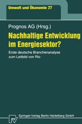 Cover of Nachhaltige Englishtwicklung Im Englishergiesektor?