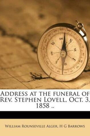 Cover of Address at the Funeral of Rev. Stephen Lovell, Oct. 3, 1858 ..