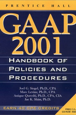 Cover of GAAP Handbook of Policies and Procedures, 2001
