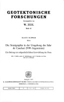 Book cover for Die Stratigraphie in Der Umgebung Des Salar de Cauchari (NW-Argentinien)