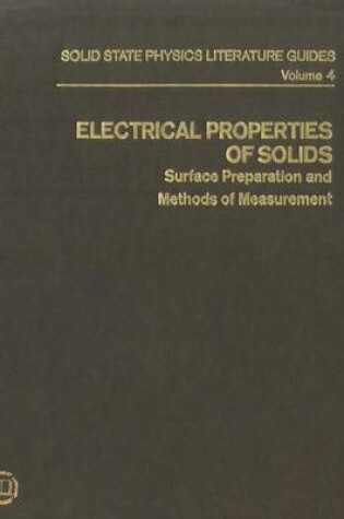 Cover of Electrical Properties of Solids