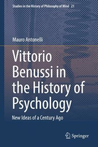 Cover of Vittorio Benussi in the History of Psychology