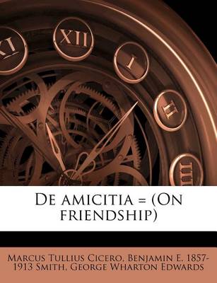 Book cover for de Amicitia = (on Friendship)