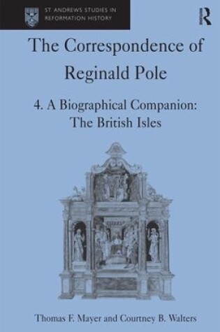 Cover of The Correspondence of Reginald Pole