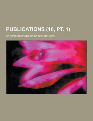 Book cover for Publications (16, PT. 1 )