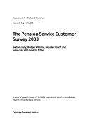 Cover of The Pensions Service Customer Survey 2003