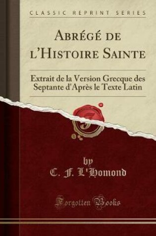 Cover of Abrege de l'Histoire Sainte