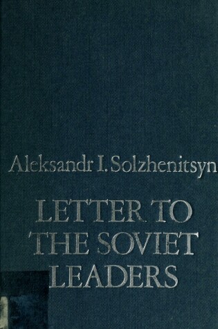 Cover of Letter to the Soviet Leaders