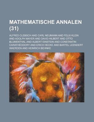 Book cover for Mathematische Annalen (31)