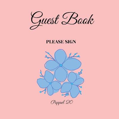 Book cover for Guest Book- Flowers in a book themed - For any occasion- 66 color pages -8.5x8.5 Inch
