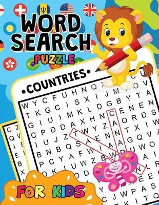 Book cover for Countries Word Search Puzzle for Kids