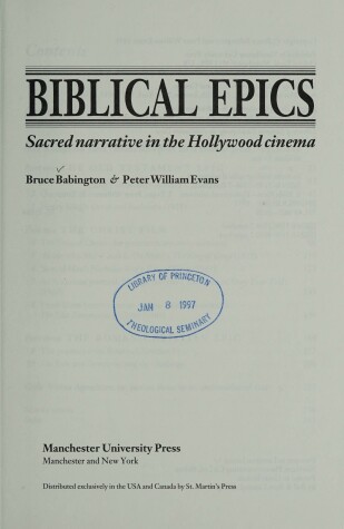 Book cover for Biblical Epics