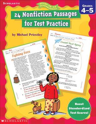 Book cover for 24 Nonfiction Passages for Test Practice