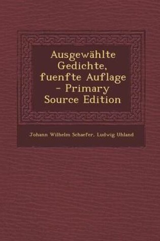 Cover of Ausgewahlte Gedichte, Fuenfte Auflage