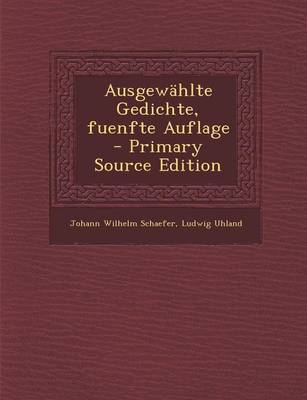 Book cover for Ausgewahlte Gedichte, Fuenfte Auflage