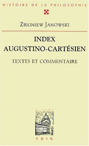 Book cover for Index Augustino-Cartesien Textes Et Commentaire