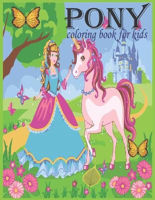 Book cover for Pony coloring book for kids