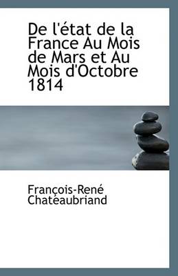 Book cover for de L'Etat de La France Au Mois de Mars Et Au Mois D'Octobre 1814