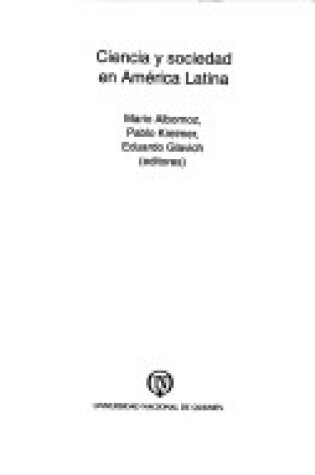 Cover of Ciencia y Sociedad En America Latina
