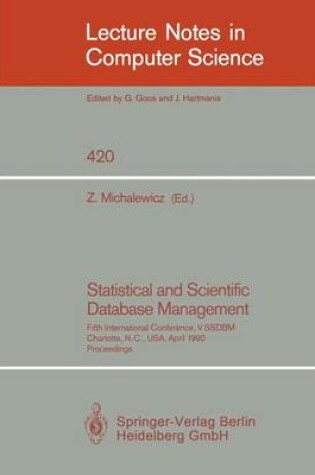 Cover of Statistical and Scientific Database Management